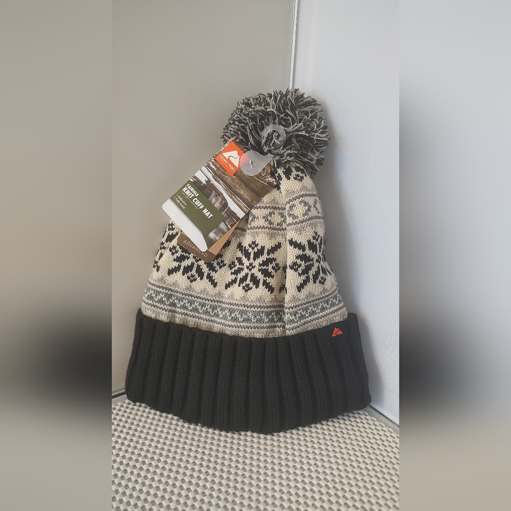 Ozark Trail Women's Fairisle Knit Cuff Beanie Hat One Size NWT
